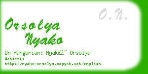 orsolya nyako business card